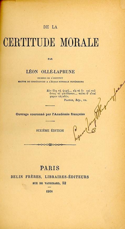Léon OLLE-LAPRUNE --- Cliquer pour agrandir