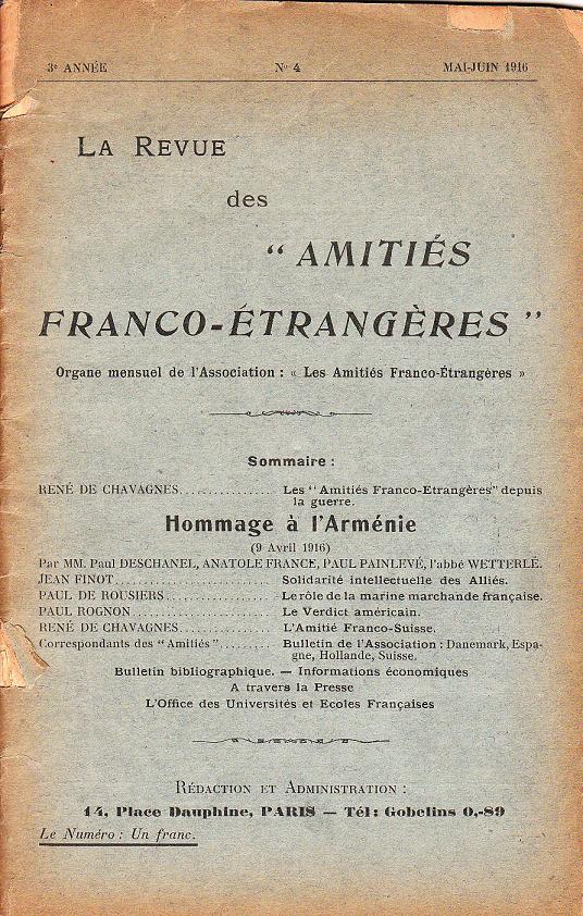 Revue des Amitiés franco-étrangères --- Cliquer pour agrandir