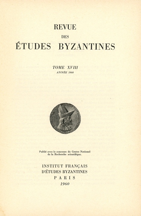 Revue des Études byzantines --- Cliquer pour agrandir
