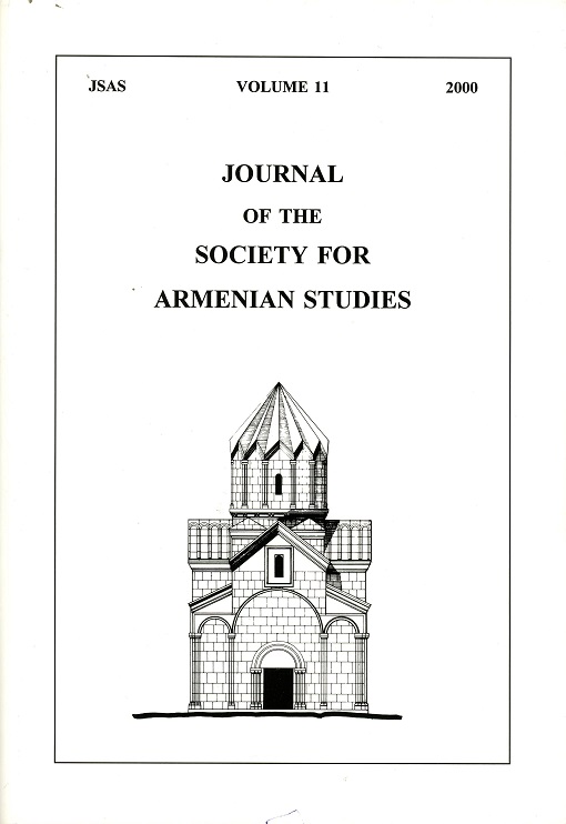 Journal of The Society for Armenian Studies --- Cliquer pour agrandir
